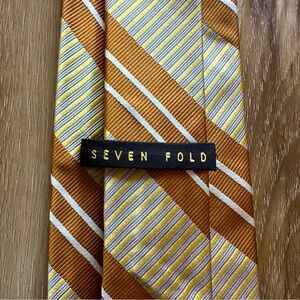 Robert Talbott “Seven Fold” Gold & Blue Silk Tie